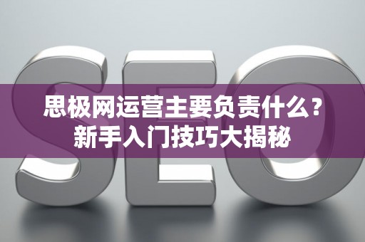 思极网运营主要负责什么？新手入门技巧大揭秘