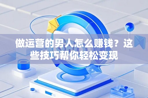 做运营的男人怎么赚钱？这些技巧帮你轻松变现