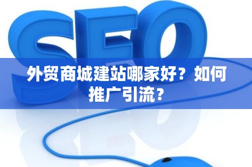 外贸商城建站哪家好？如何推广引流？