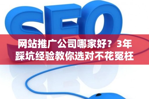网站推广公司哪家好？3年踩坑经验教你选对不花冤枉钱