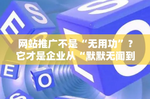 网站推广不是“无用功”？它才是企业从“默默无闻到赚钱盈利”的增长密码